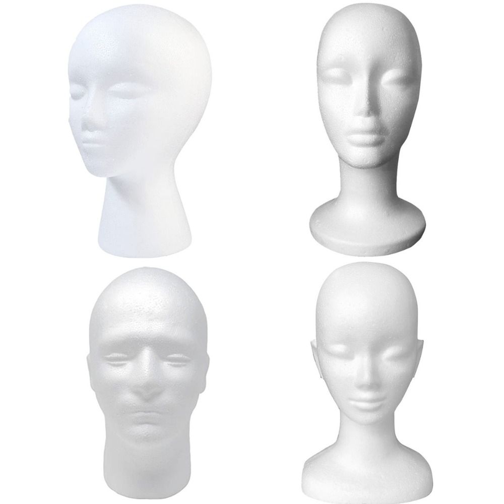 Cosplay Prop Foam - Brillen-Präsentationsständer Weibliches Kopfmodell Schaumstoff-Mannequin Styropor-Schaufensterpuppe Kopfmodell