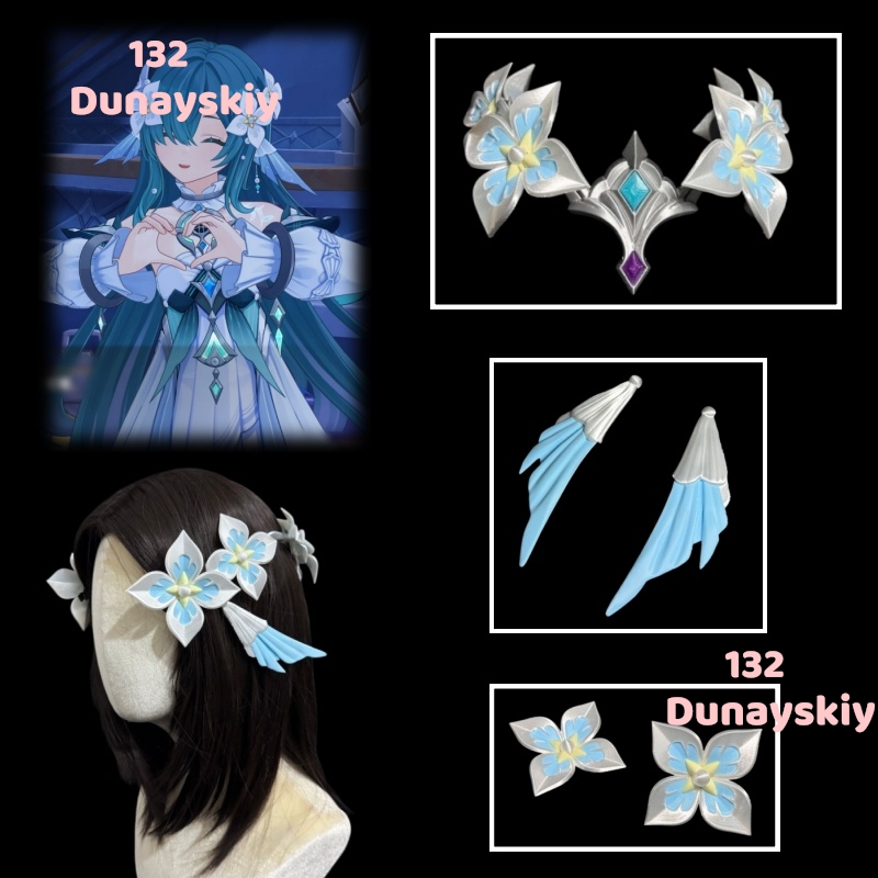 Cosplay Prop 3D Print - Snezhnaya Vodyanitsa Alyosha Odette Cosplay-Kopfbedeckung Genshin