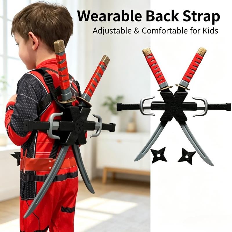 Cosplay Prop Knife - Halloween 1:1 Ninja-Set Kinder Japanisches Samurai-Cosplay-Spielzeug