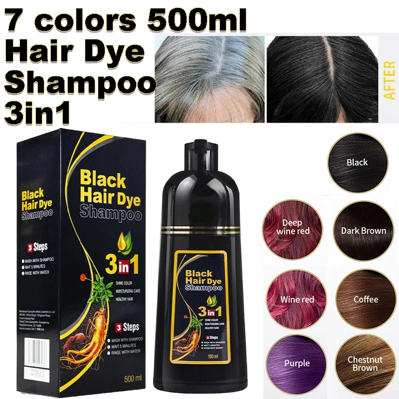 Schwarzes Haarfärbe-Shampoo, 3 – Hair Spray Color Bewertung und Preis