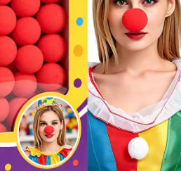 Rote Clownsnase, Zirkus-Clowns – Cosplay Prop Foam Bewertung und Preis