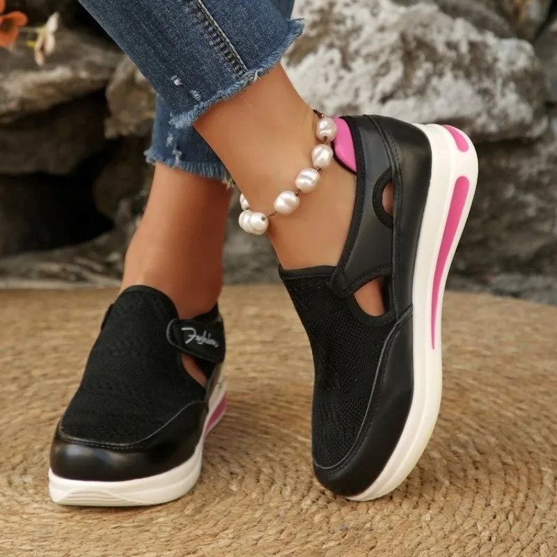 Damen Plateau-Slipper mit gesc – Velcro Hook Loop Bewertung und Preis